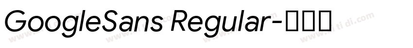 GoogleSans Regular字体转换